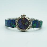 Vintage Quartz-Armbanduhr von Gemtime mit Azurit-Design