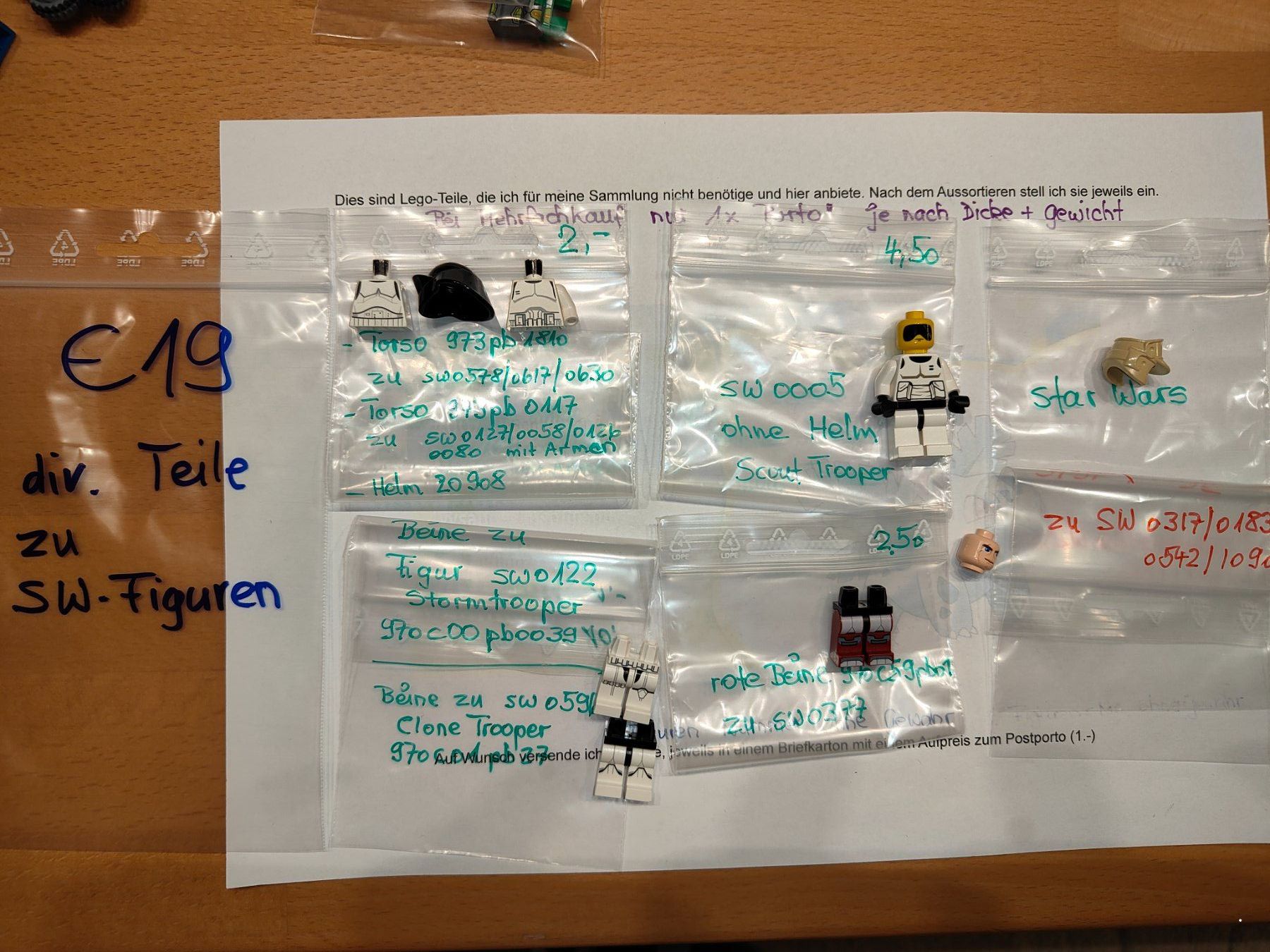 Lego Baukästen: Legofigurenteile  div Einzelteile zu SW Figuren  /E19 – Gebraucht aus St. Gallen von Bisaknosp