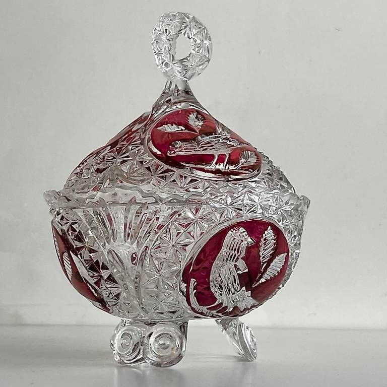 Sucriers: Ruby Crystal Bonbonnière / Hofbauer Byrdes – D'occasion à Oberägeri par Theonose74 3