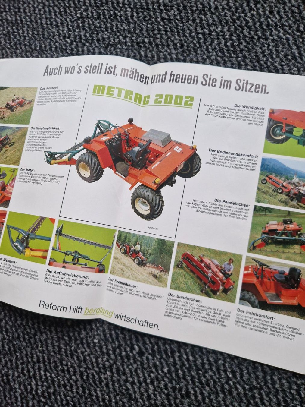 Reform Trattori: Original Prospekt Reform Metrac 2002 Traktor – Usato da Dürnten venduto da Bachtel84 1
