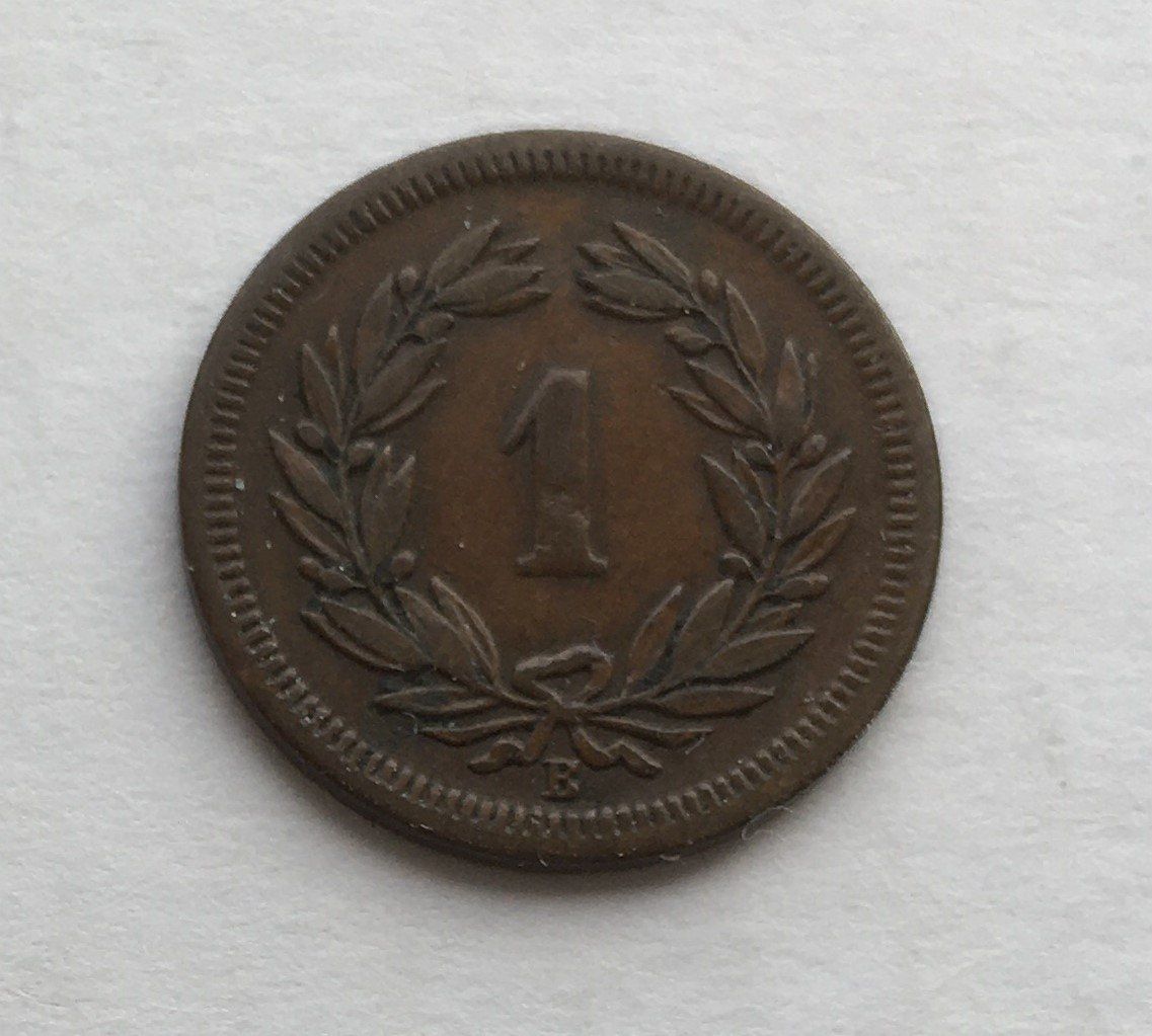 Tutti le monete: 1857 1 Rappen vz-unz – Usato da Kirchberg SG venduto da Zenhad69 1