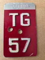 Velonummer TG 57 plaque Velo