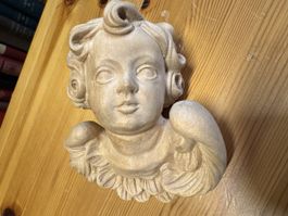Engel Kopf Putto geschnitzt Engel Holzengel Handarbeit