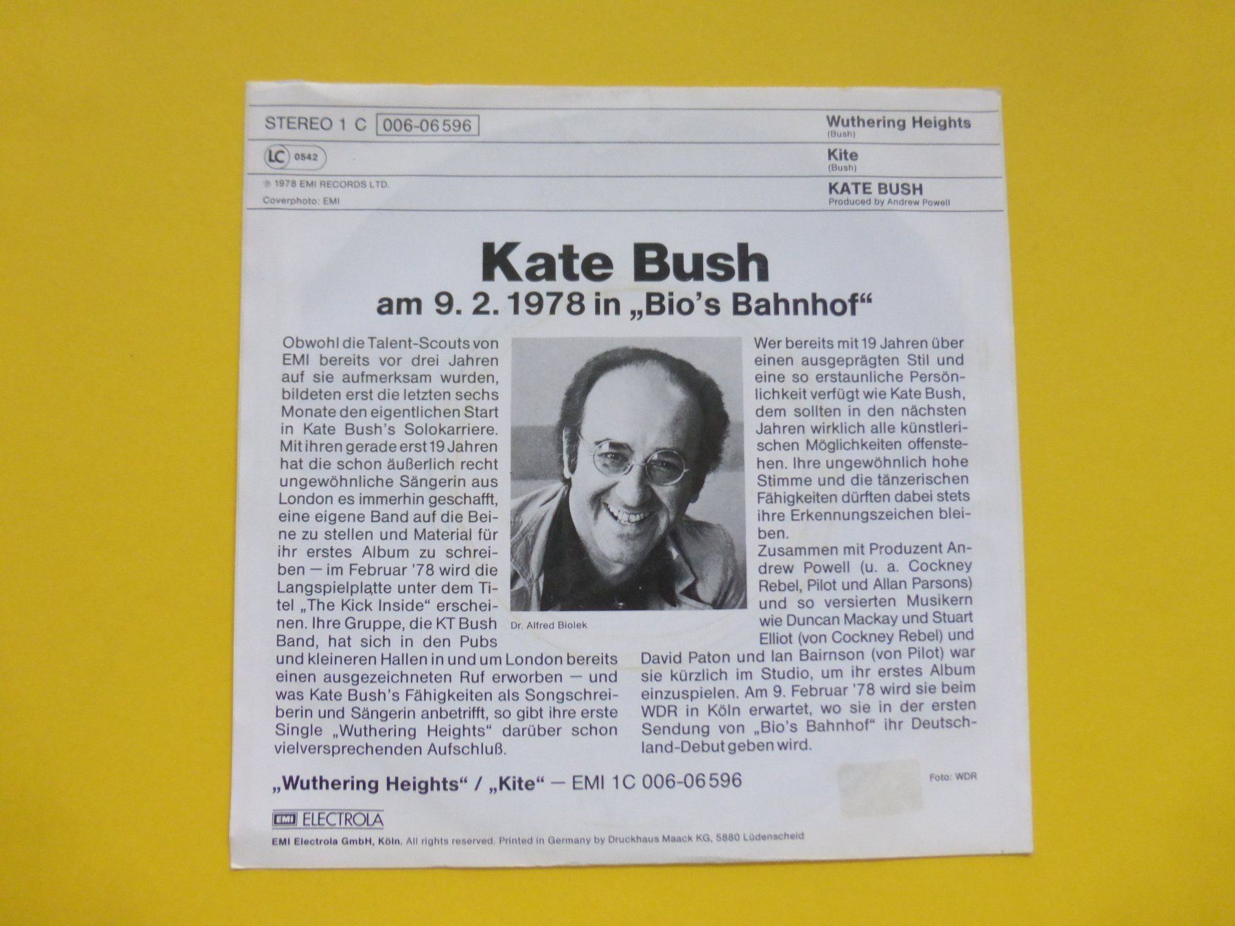 Schallplatten: Kate Bush – Wuthering Heights – Gebraucht aus Zürich von Swiss57 1