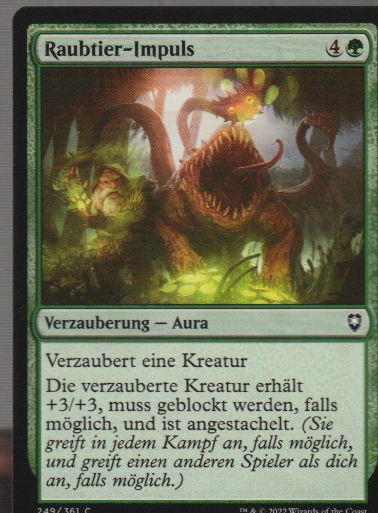 Magic The Gathering Carte collezionabili: TCG Magic The Gathering MTG CLB 249 Raubtier-Impuls – Nuovo (secondo la descrizione) da Vezia venduto da Aquarius_Age