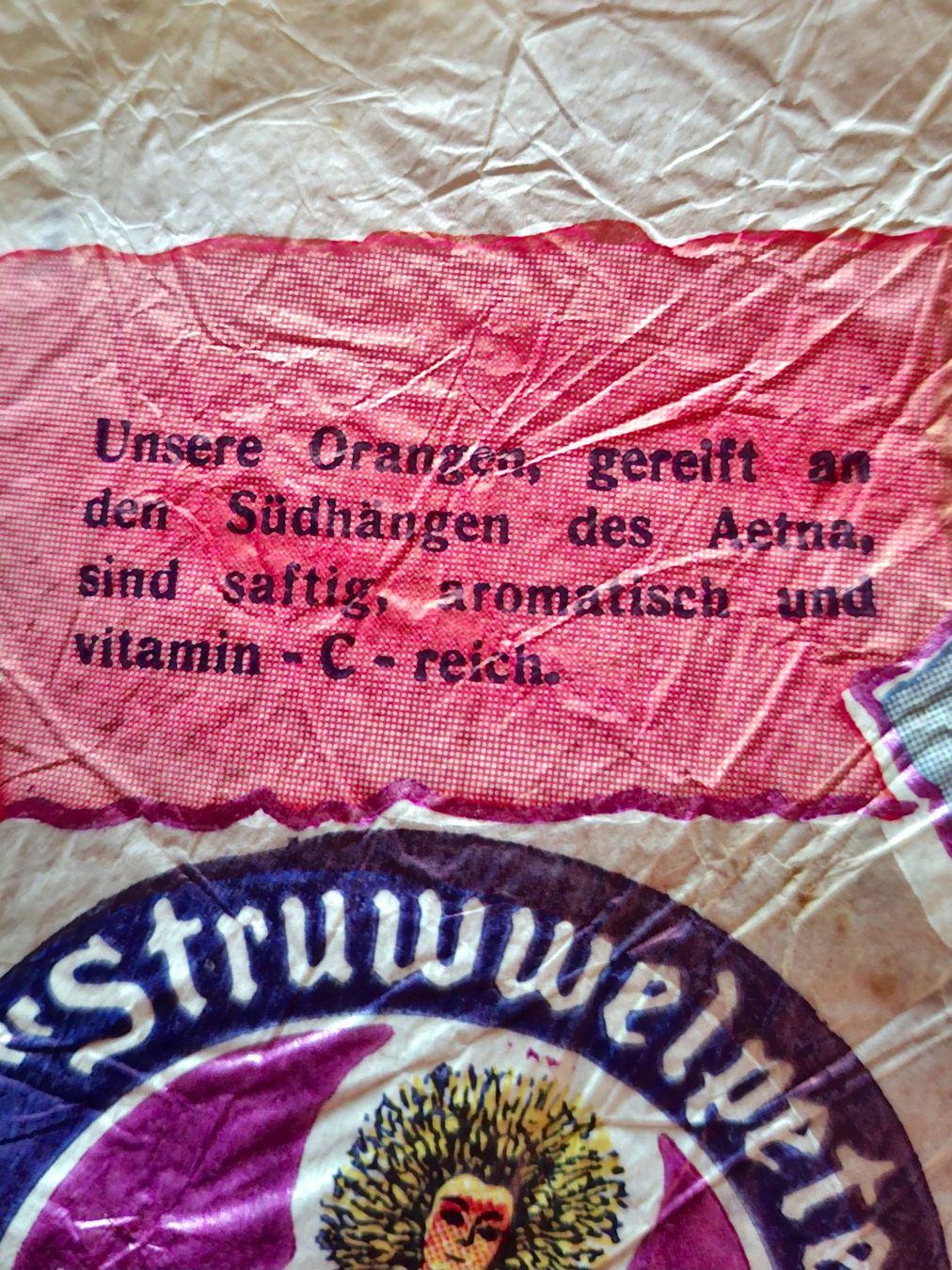 Carta: ALTES, GROSSES ORANGENPAPIER 39 x 39 CM – Usato da Grüningen venduto da Kartensammler 6
