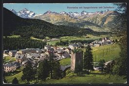Pontresina, Ortsansicht mit Spagnolaturm