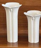 2x Arzberg Vase / Vasen Tulpenform weiss, Vintage