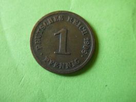 Dt. Reich 1908 C, 1 Pfennig