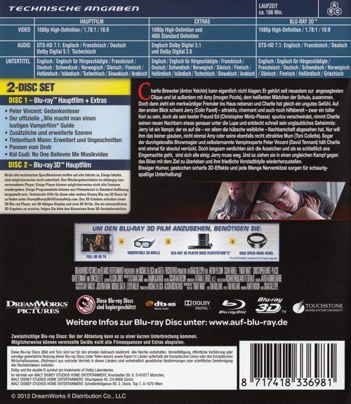 Tutti i DVDs: Fright Night [Blu-ray 3D] – Nuovo e nell'imballaggio originale da Bitsch venduto da Melando 1