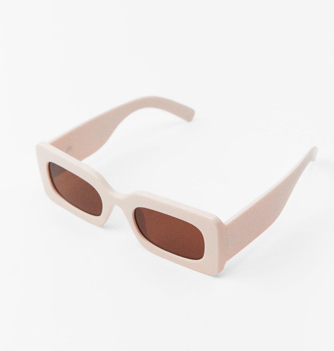 Zara Occhiali & Lenti: Cream Oversized Square Sunglasses – Elegant Minimal Style – Nuovo (secondo la descrizione) da Zürich venduto da ElissZurich