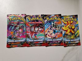 4x Pokémon Booster – Chaos Ascendant– FR – Neuf