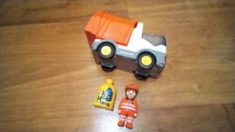 Playmobil 123 Kehrichtwagen Müllauto mit Figur Kerichtsack
