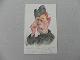 CH Humor Motiv Karte Miltär Rueblikarte Bären Katzen 1940