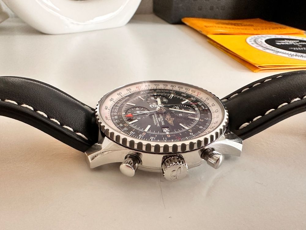 Breitling Orologi: Breitling Navitimer World GMT 46mm FULL SET – Usato da Winterthur venduto da Navitimer 3