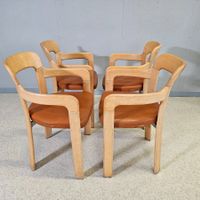 4x Bruno Rey Armlehnstühle, 1980 Swiss Dietiker Armchair