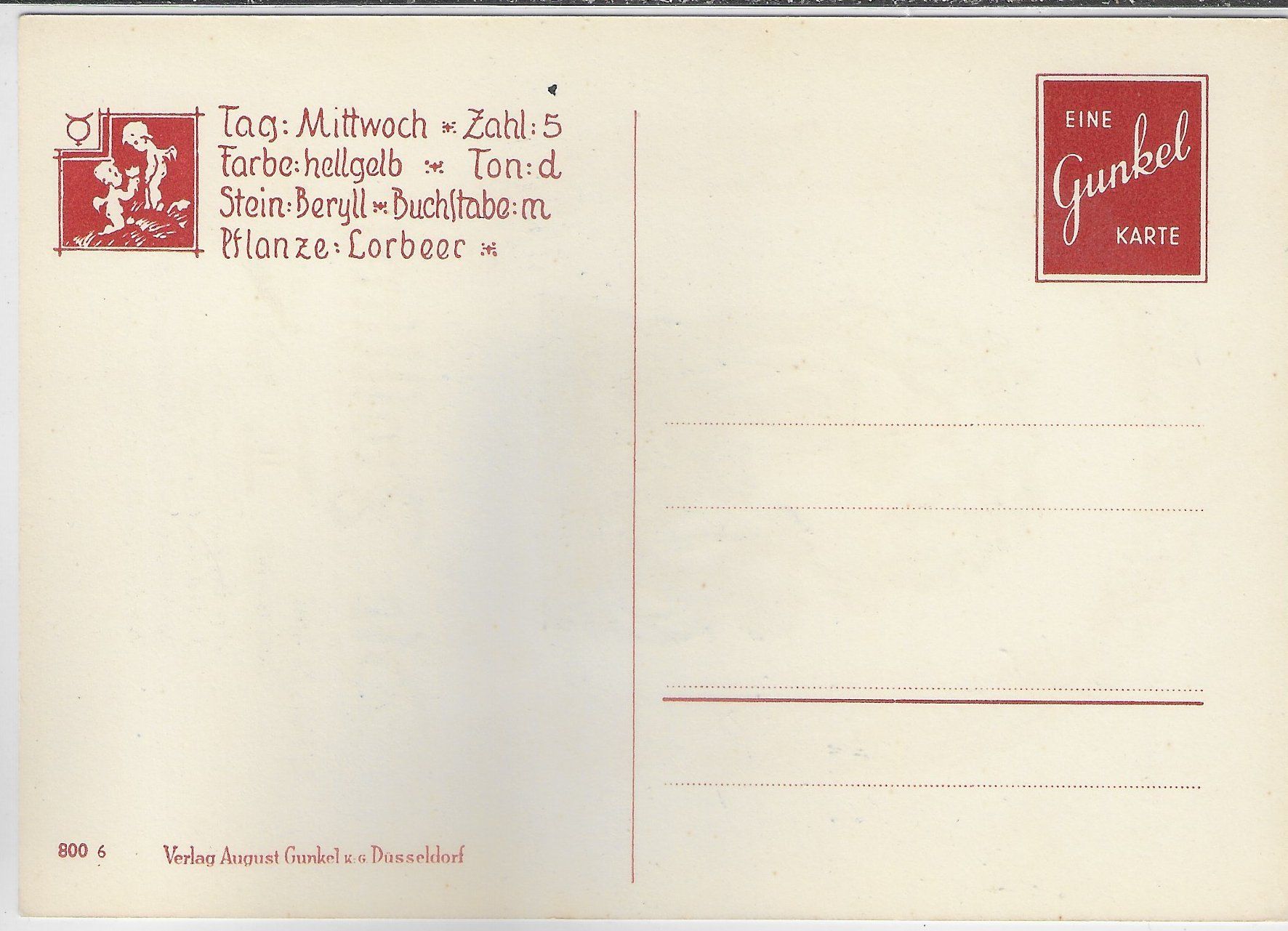 Cartoline postali: Horoskop - Die Zwillinge - Scherenschnitt – Usato da Ettingen venduto da Kartenplanet 1