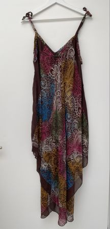 Sommerkleid bunt gemustert einstellbare Spaghettiträger