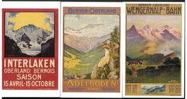 3 AK historische Plakate Berner Oberland (Neue Drucke)