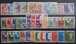 Schweden ex. Kat. 314-348 gest. 1945/49
