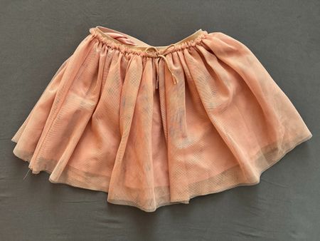 Hübscher rosa Jupe mit Glitzer und Masche, Gr. 110/116