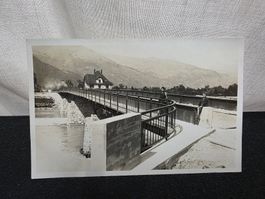 Alte Ansichtskarte Buchs mit Rheinbrücke Jahrgang 1929
