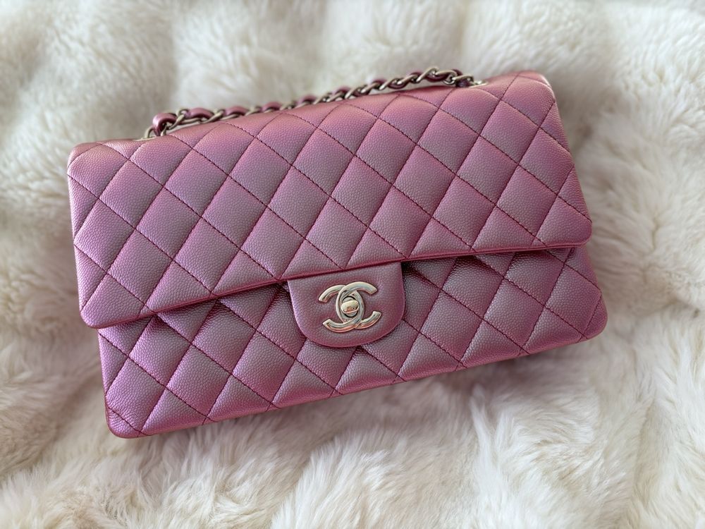 Chanel Classic Double Flap Medium Pearly Rosa New (Neu und ...