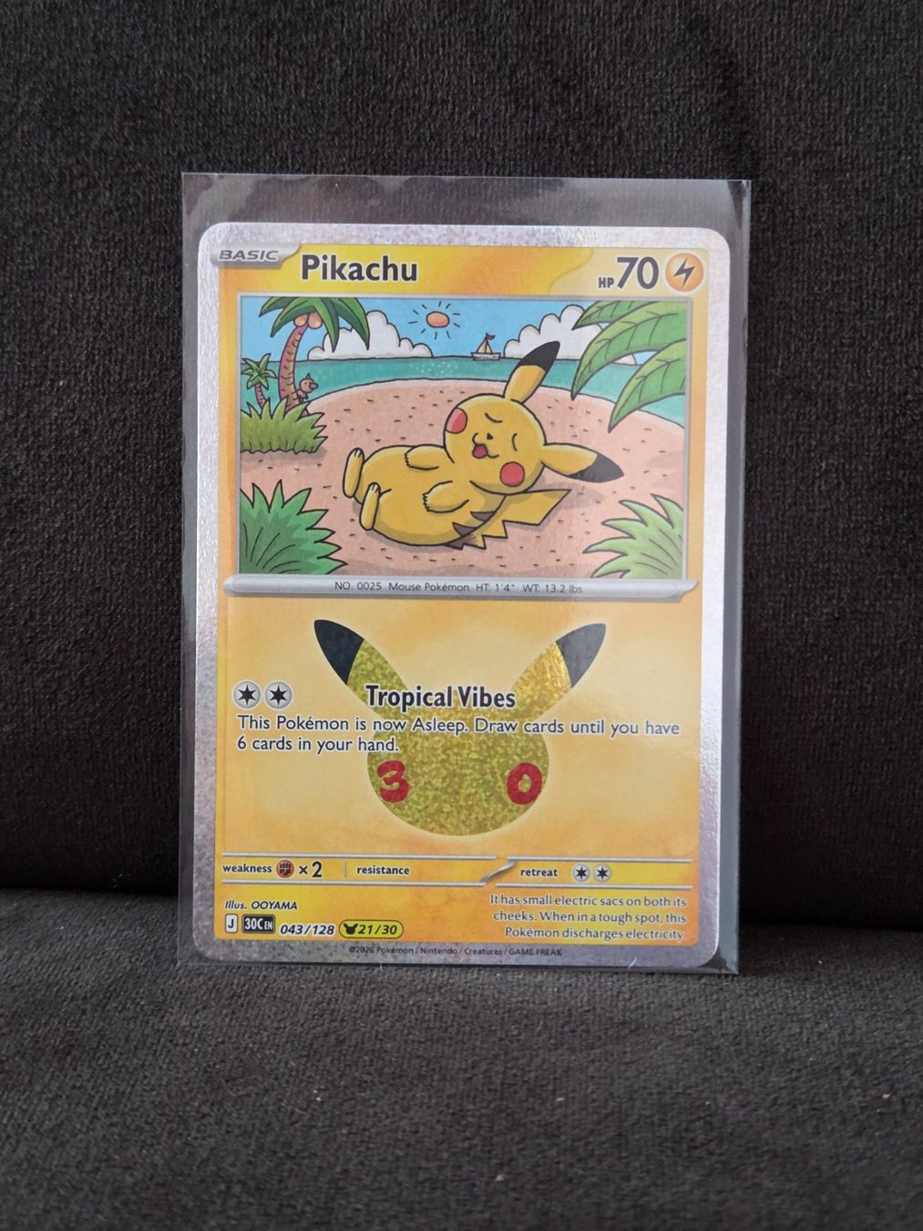 Pokémon Carte collezionabili: Pikachu 043/128 30th Celebration EN – Usato da Ballwil venduto da Saschaz18