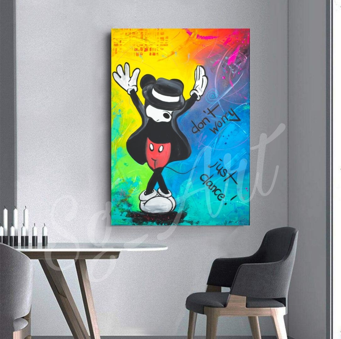 Foto & Immagini: Acrylbild Pop Art Disney Micky Mouse als  Michael Jackson – Nuovo e nell'imballaggio originale da Rheinau venduto da Sussel 2