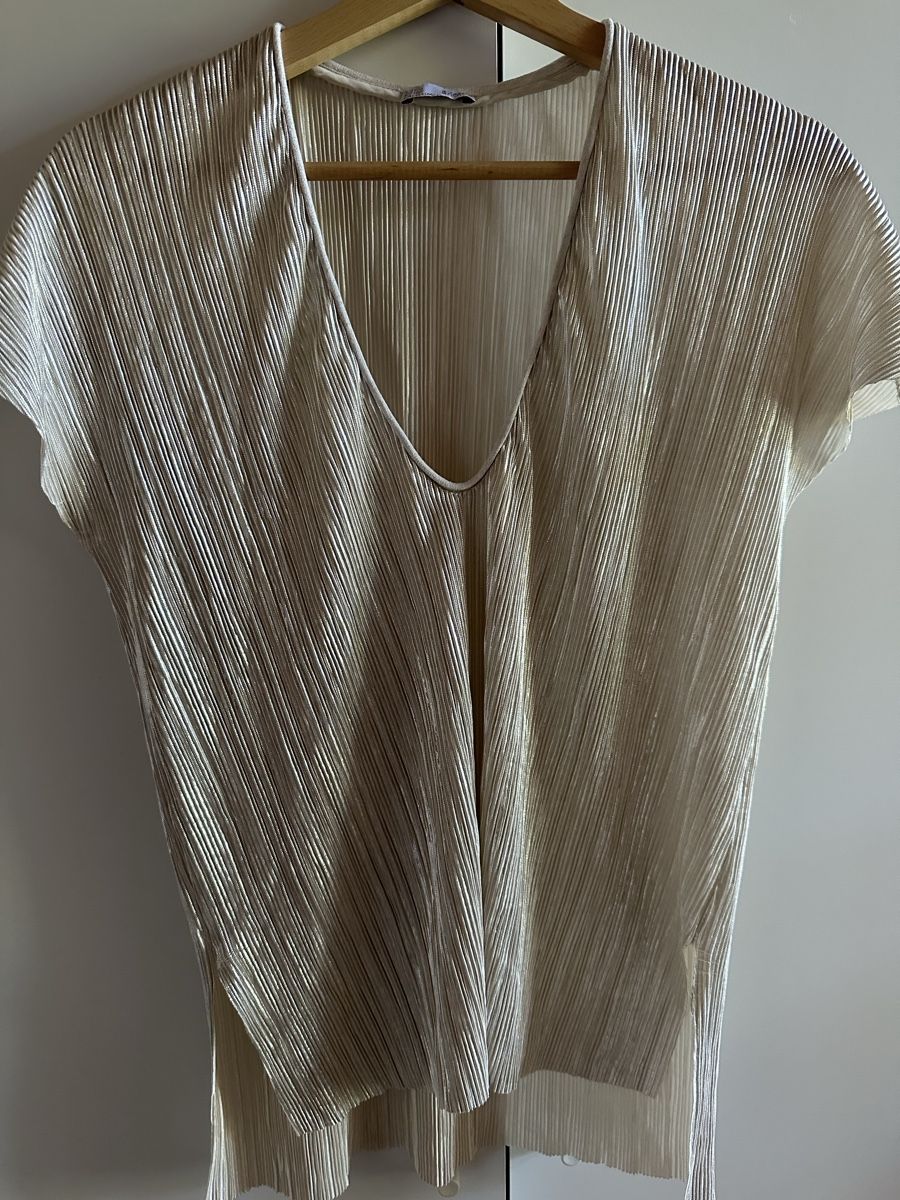 Zara Camicette: Bluse Gr. S Zara warmes silber – Usato da Münsingen venduto da Secondhand89