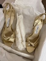 Jimmy Choo Sandalen Gold Gr.39 Top Zustand, Sommer Hit!