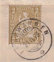 Sitzende Helvetia  2Rp. V-O FAHRWANGEN+++