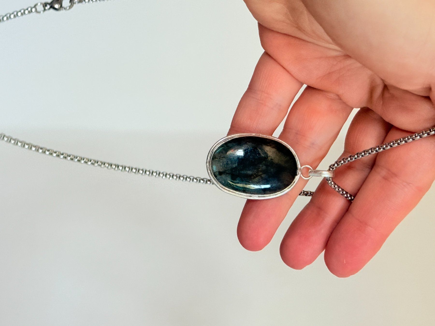 Ketten: Collier avec labradorite - Élégant & Naturel! – Neu und originalverpackt aus Genève von AWWA 6