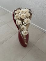 Blumenvase Herzform rot