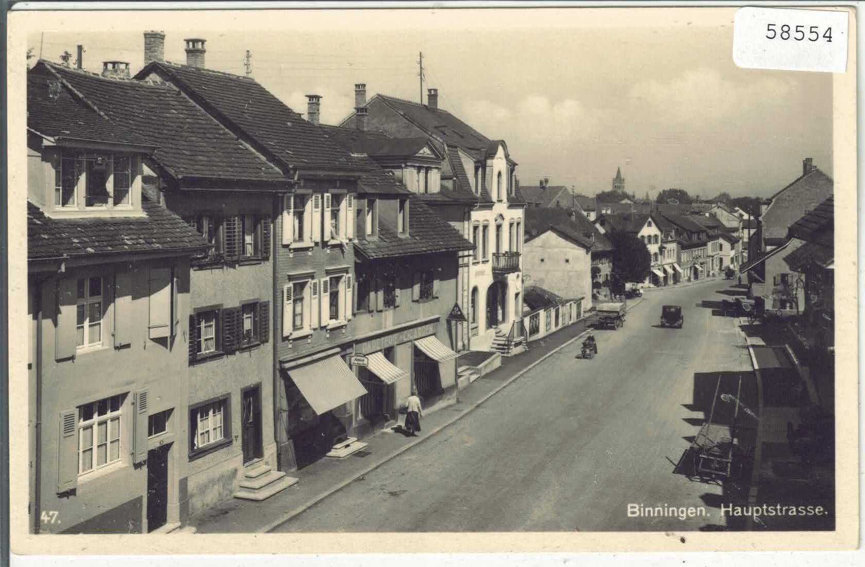 Cartoline postali: Binningen - Hauptstrasse - animee – Usato da Ettingen venduto da Kartenplanet