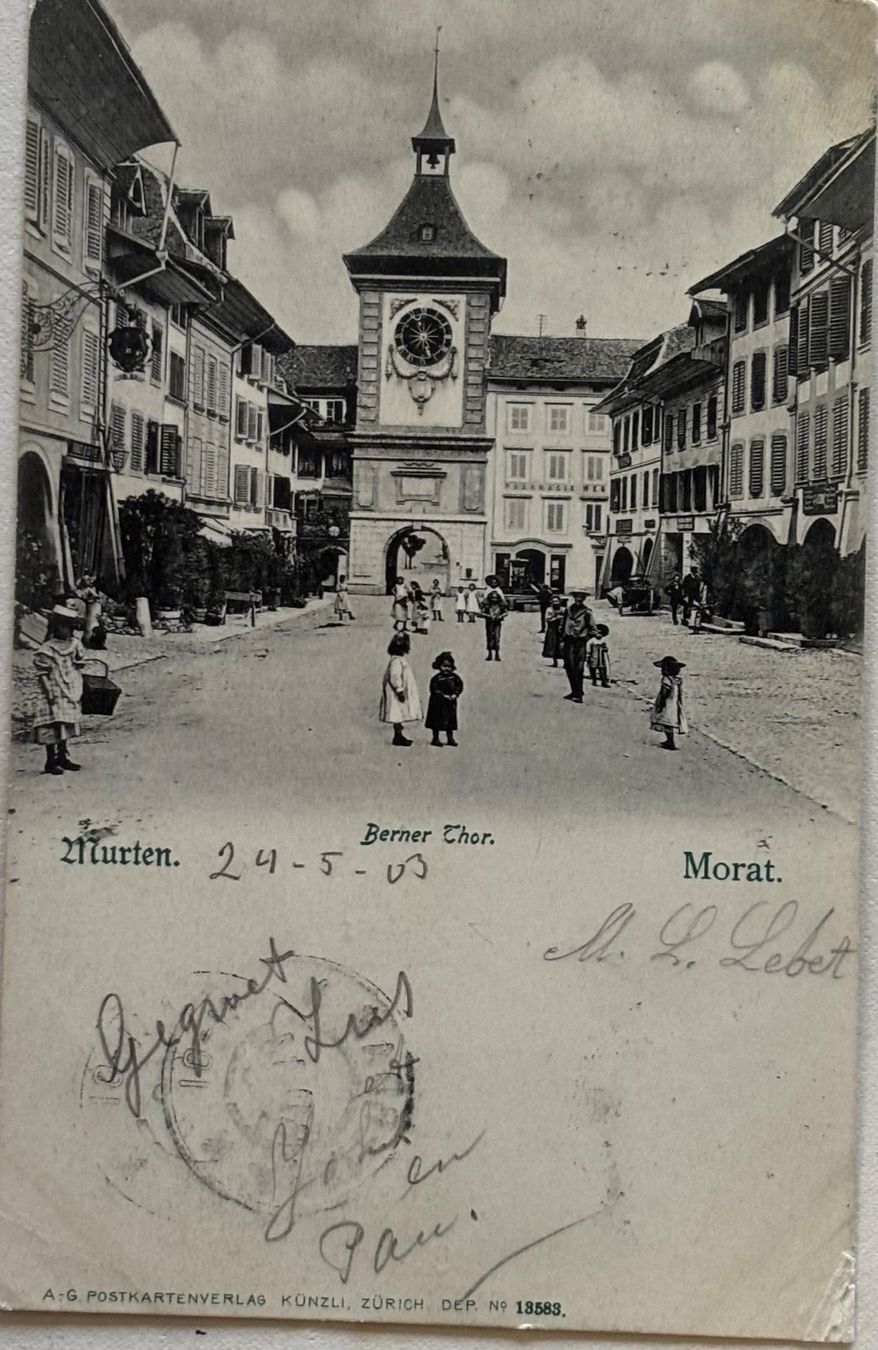 Cartoline postali: Murten, animiert nach Amsterdam – Usato da Frauenfeld venduto da Merk52