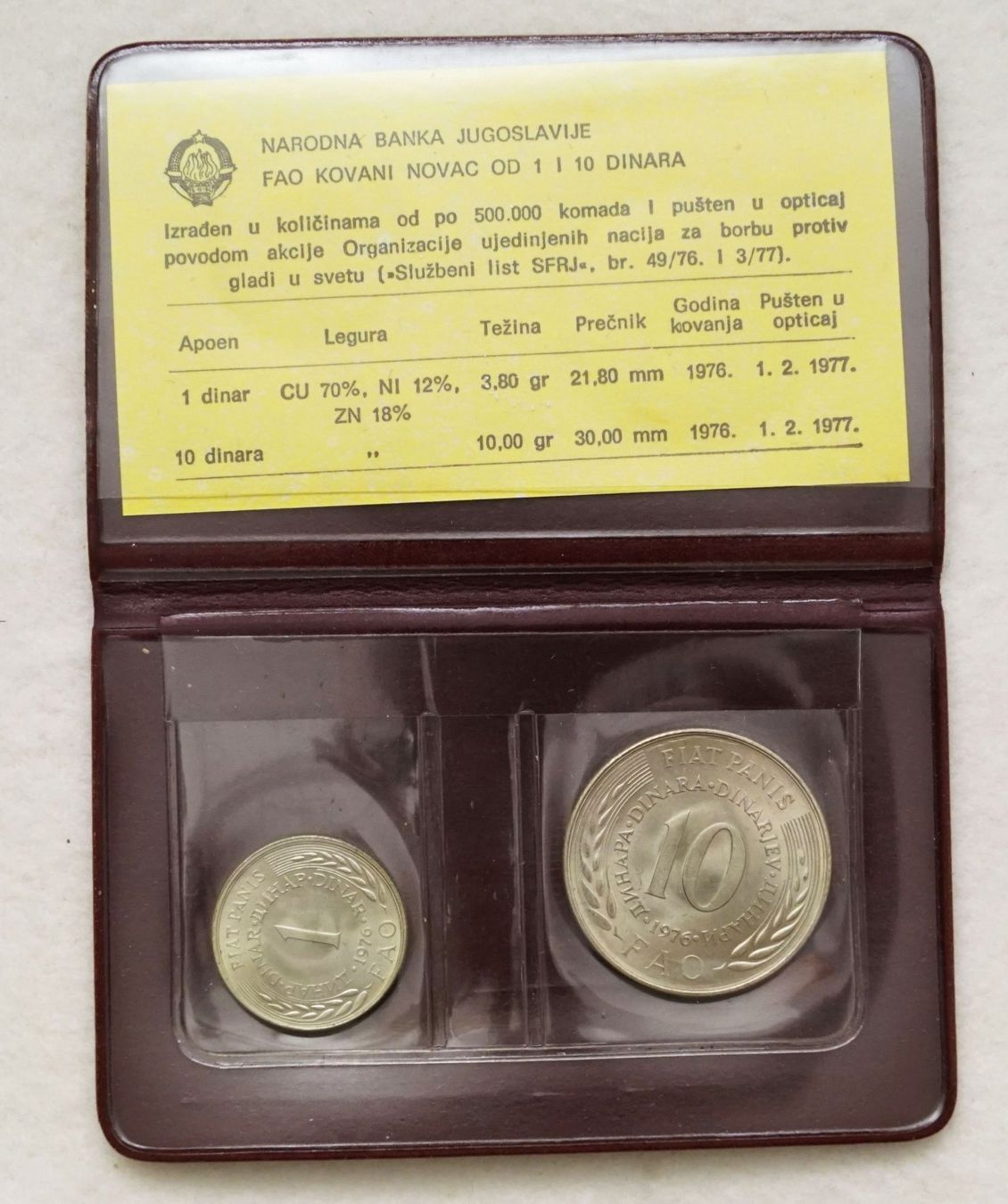 Tutti le monete: 1 / 5 Dinar 1977 UNZ – Usato da Flamatt venduto da samowarow 1