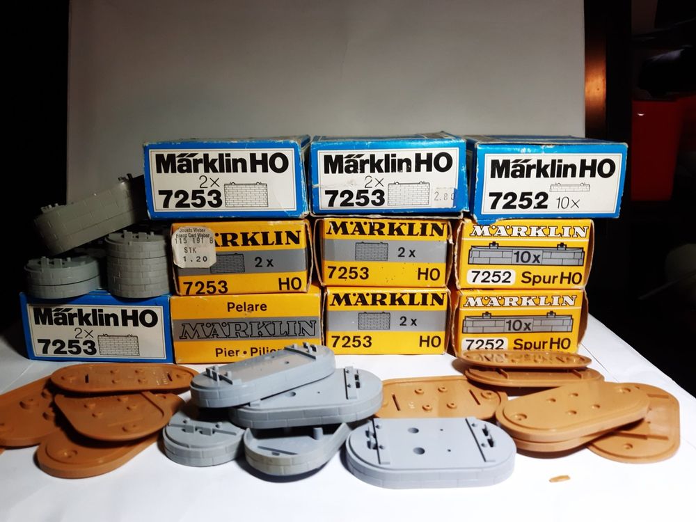 10 X MÄRKLIN H0 7065 / 467/P6 Pilier De Pont 6 Mm Bon Sans OVP