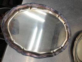 3 Serviertablet silber oder versibert total 1.566kg