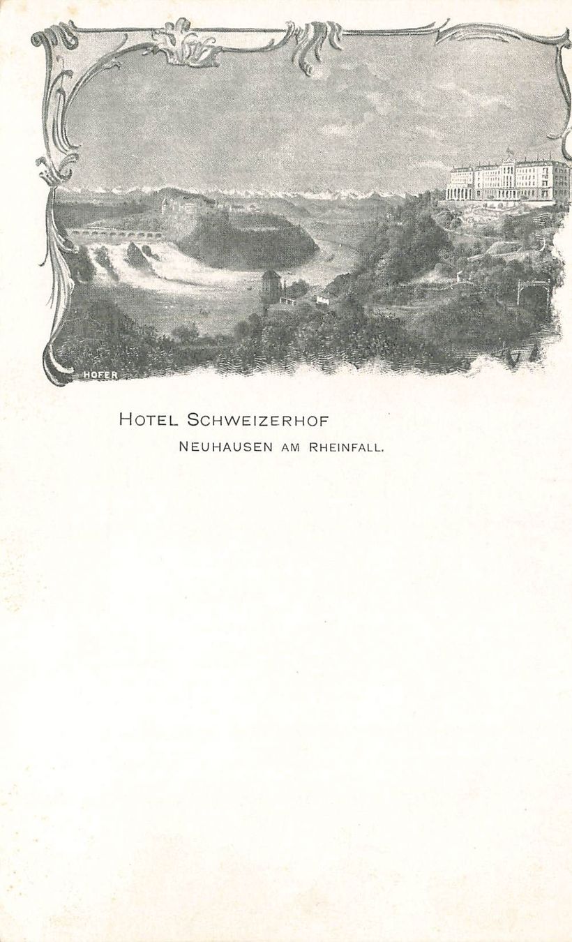 Ansichtskarten: Neuhausen Rheinfall hotel – Gebraucht aus Biasca von Blenio71