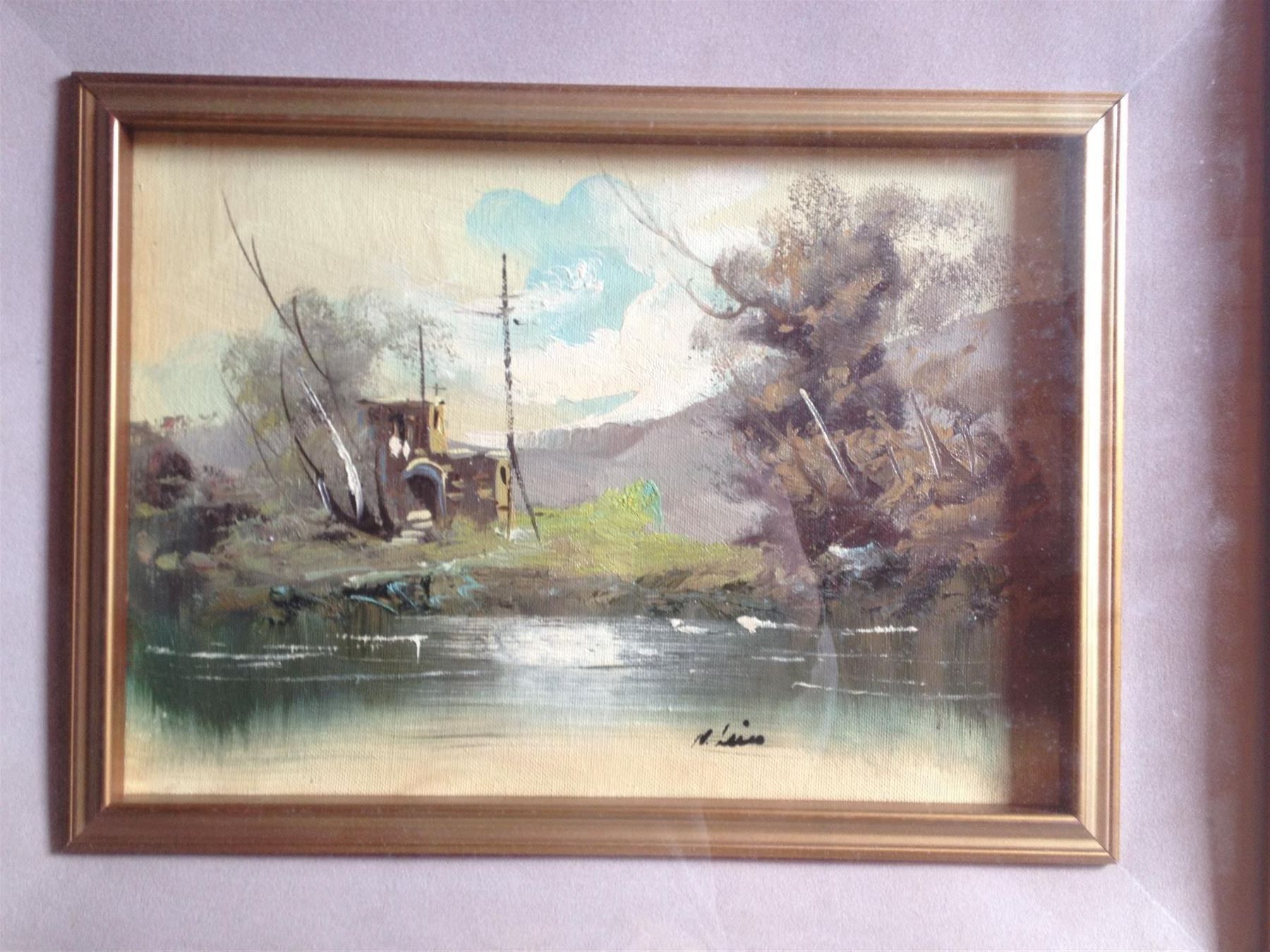 Tableaux: Marais - N.luis Peinture paysage – D'occasion à Farvagny-le-Grand par LaCaverne 1