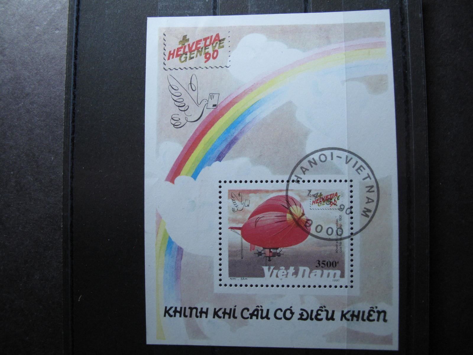 Tutti i francobolli: Vietnam 1990 Luftschiffe Block 84 – Usato da Wil SG venduto da fva01