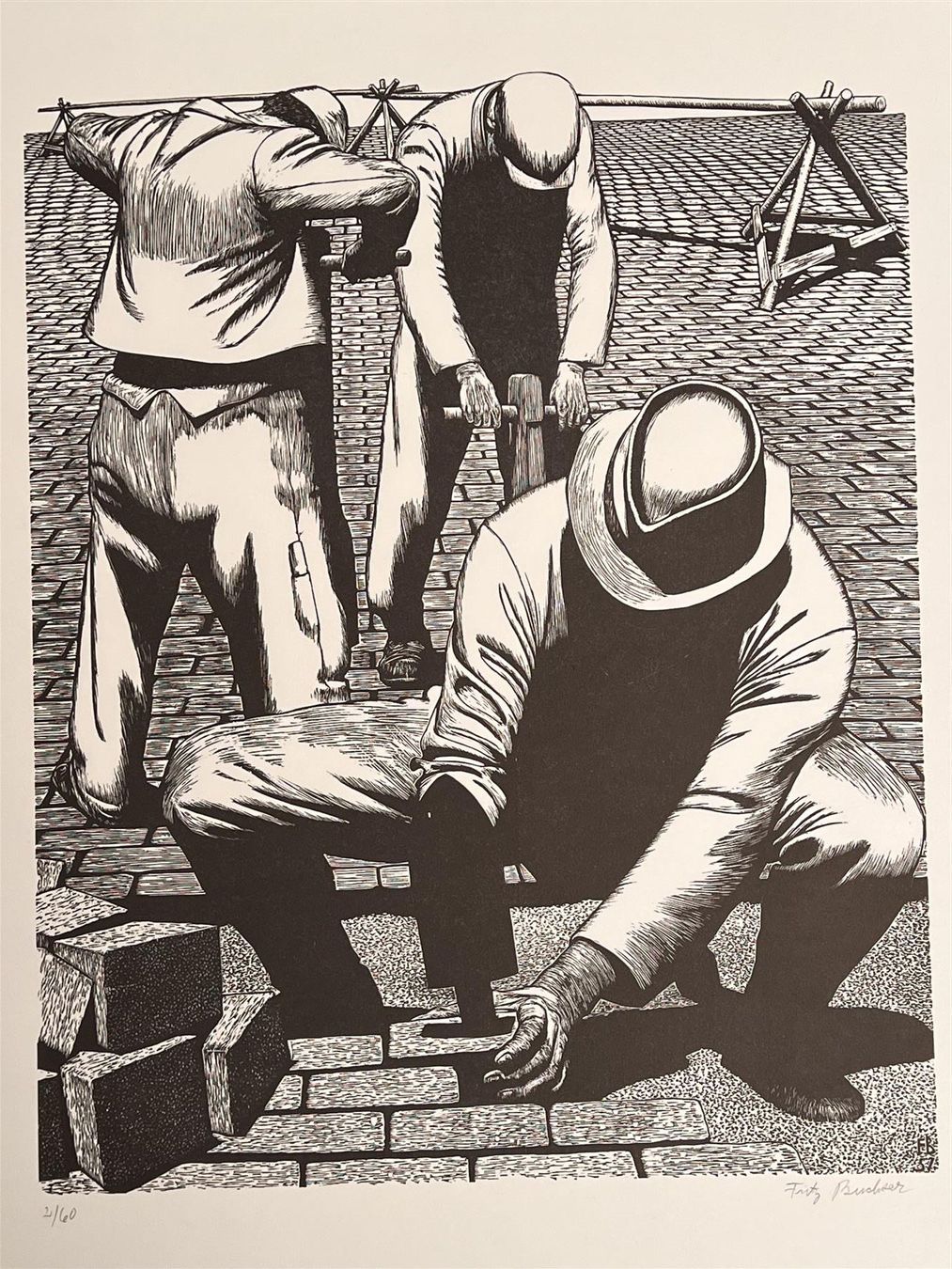 Xilografie: Fritz Buchser Original- Holzschnitt – Usato da Adliswil venduto da buch_und_kunst