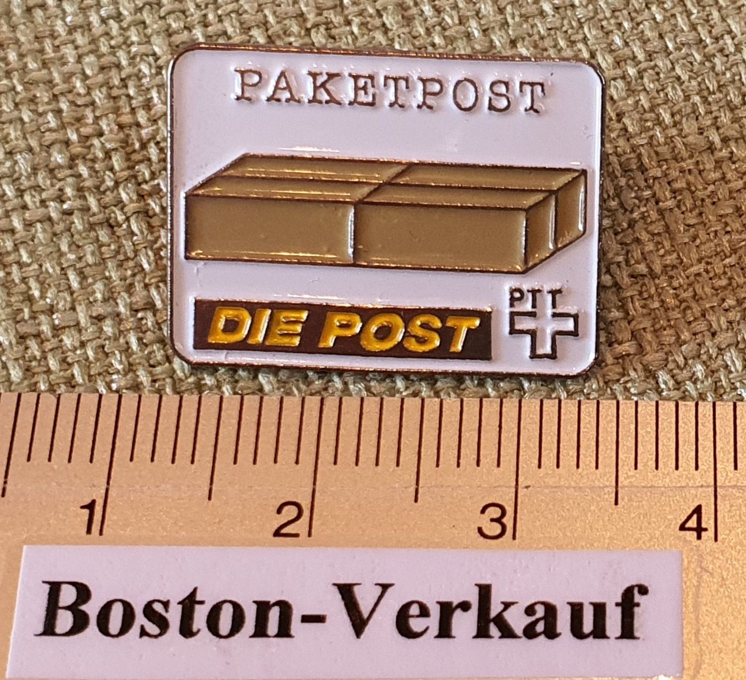 Plaketten & Abzeichen: A529 - Pin PTT Die Post Paketpost – Gebraucht aus Reinach BL von Boston-Verkauf 1