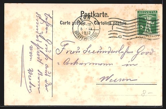 Cartoline postali: Künstler-AK Bern, Kornhaus-Keller, 1912 – Usato da Berlin venduto da bartko-reher 1