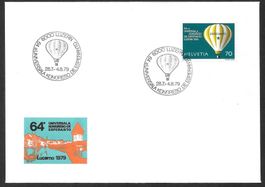 Ballonpostbrief Esperanto Weltkongress Luzern 28.7.-4.8.1979