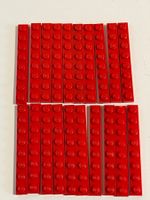 Lego 20 rote Fliesen 8x1 Noppen