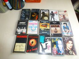 15 Musikkassetten rock im ungeprüften Zustand