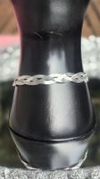 Bracciale donna argento intrecciato regolabile