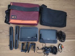 Tragbarer DVD Player mit alt Tasche & 30 DVDs
